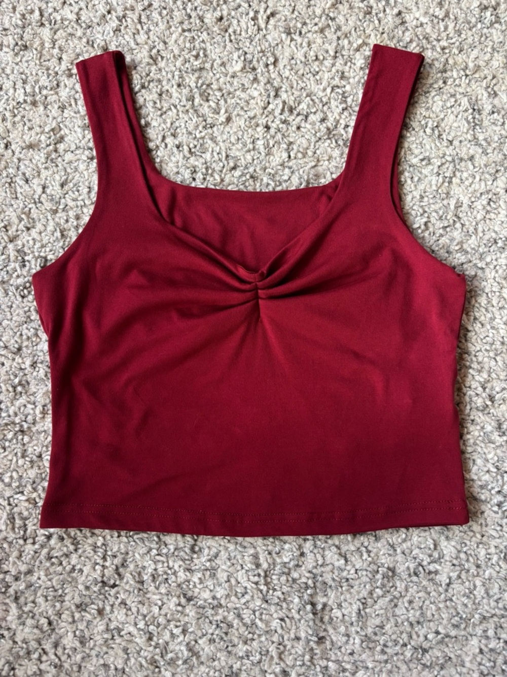 Women’s Red Twist-Front Tank Top